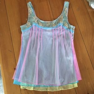 Six Degrees Bohemian 3 Layered Tulle Festival Top